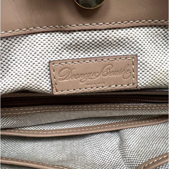 Dooney & Bourke Light Brown City Dawson European Smooth Leather Satchel Bag - Picture 11 of 14